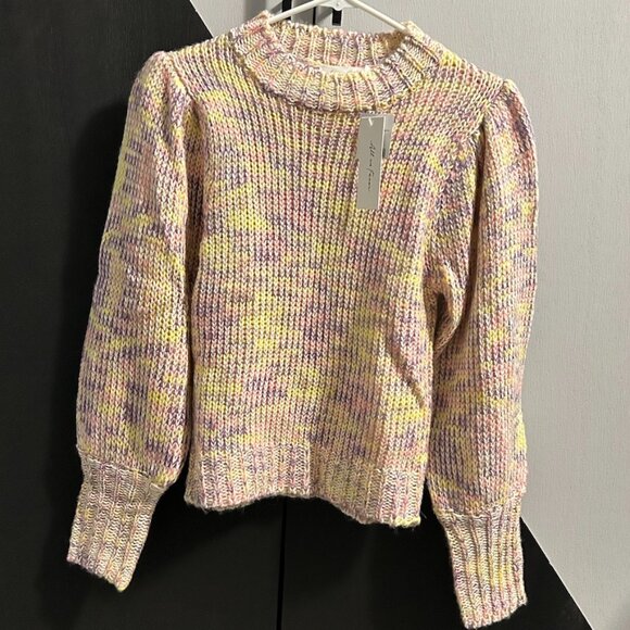NWT All in Favor WOOL BLEND Multicolor Knit Sweater Women's Size S - Picture 2 of 9